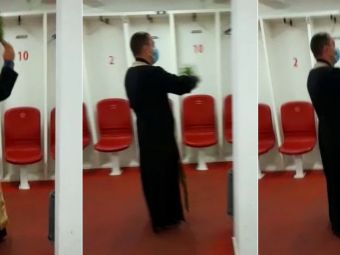 
	Orice pentru salvare! Dinamo a adus preotul la stadion pentru a sfinți vestiarele
