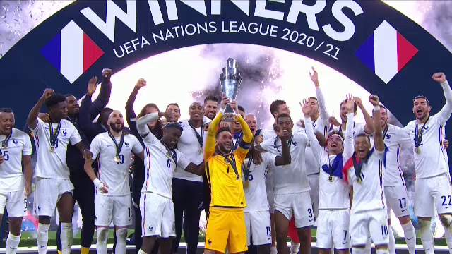 Imagini spectaculoase! Francezii au sărbătorit pe teren câștigarea trofeului Ligii Națiunilor_7