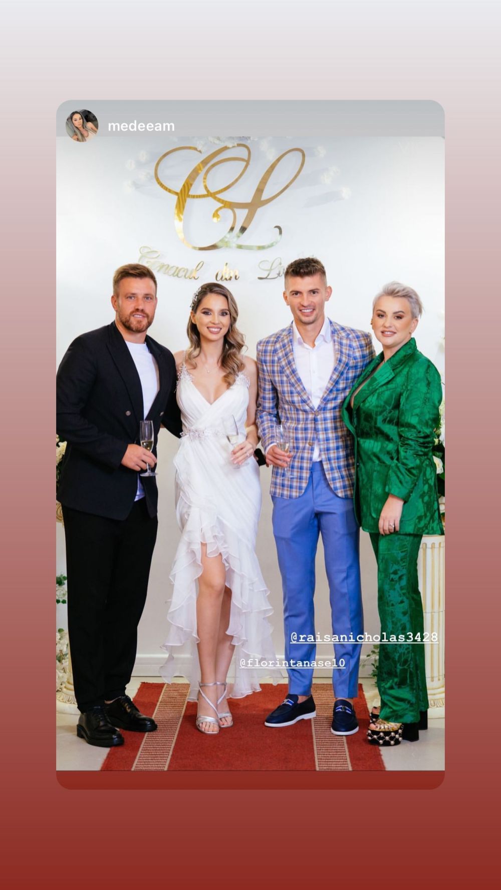 Imagini noi de la nunta căpitanului de la FCSB. Soția lui Florin Tănase, o adevărată apariție într-o rochie spectaculoasă_5