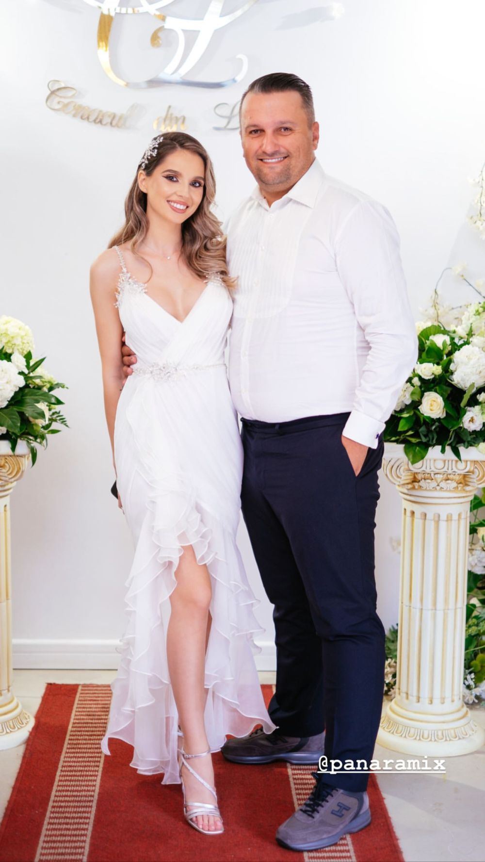 Imagini noi de la nunta căpitanului de la FCSB. Soția lui Florin Tănase, o adevărată apariție într-o rochie spectaculoasă_9