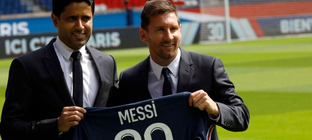 Nasser Al-Khelaifi kylian mbappe Leo Messi Paris Saint-Germain