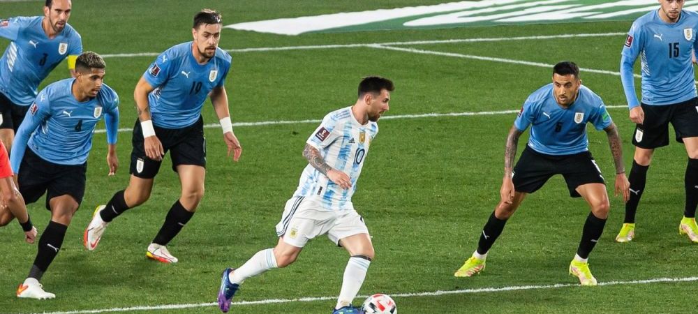 Lionel Messi Angel Di Maria Argentina Campionatul Mondial 2022 Uruguay