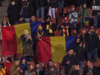 
	Atmosferă incredibilă pe stadionul din Vaduz. Peste 2000 de români au cântat cu sufletul la gură imnul național&nbsp;
