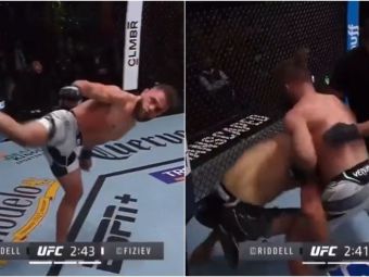 
	Starul UFC și-a făcut K.O. adversarul cu o lovitură de picior din întoarcere! L-a doborât la podea instant&nbsp;
