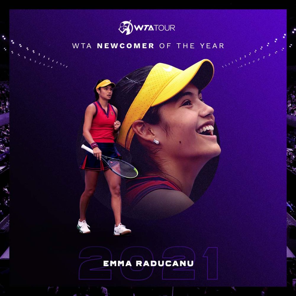 Premiu notabil primit de Emma Răducanu: a fost desemnată de WTA cea mai bună jucătoare nou-venită în circuit_1