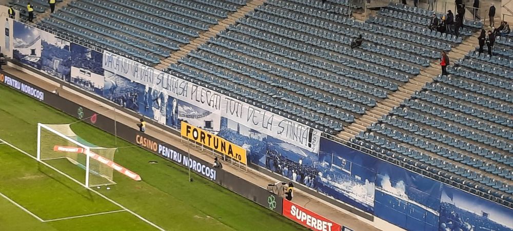 Se încheie anul cu scandal la FCU Craiova! Banner-ul afișat de fani la meciul cu CS Mioveni_1