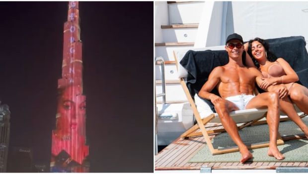 
	Ronaldo a luminat Burj Khalifa cu chipul Georginei, chiar de ziua ei! Spectacol pe cea mai înaltă clădire din lume
