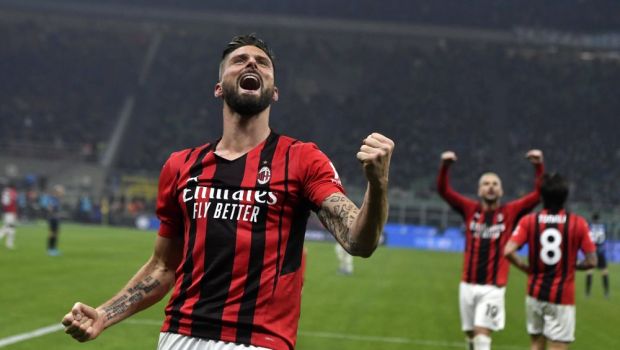 
	Olivier Giroud, decisiv în derby-ul Inter-Milan 1-2. Lupta pentru titlu rămâne strânsă în Serie A după succesul &quot;Rossonerilor&quot;
