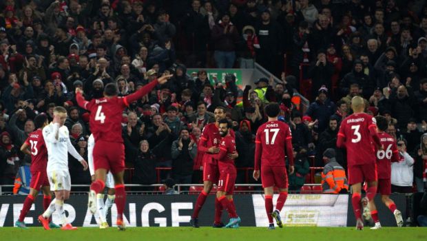 
	Liverpool face show! După 6-0 în restanța cu Leeds, Salah și compania amenință liderul Manchester City
