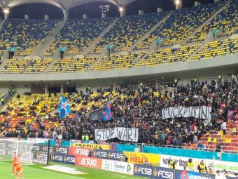 
	Galeria lui FCSB, mesaj împotriva lui Vladimir Putin la meciul cu Farul. Bannerele afișate
