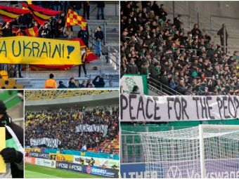 
	Din București și până în Texas pentru Ucraina! Bannerele afișate în weekend pe stadioanele lumii
