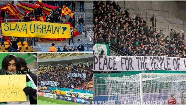 
	Din București și până în Texas pentru Ucraina! Bannerele afișate în weekend pe stadioanele lumii
