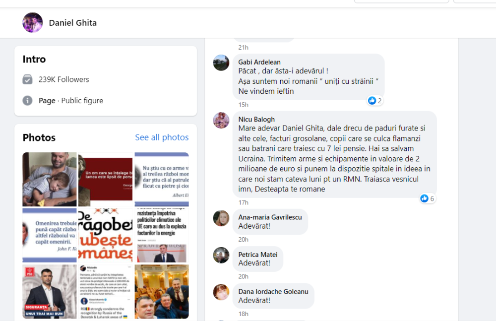 Comentarii oribile anti-Ucraina după o postare a lui Daniel Ghiță, fostul kickboxer devenit deputat în Parlamentul României_3