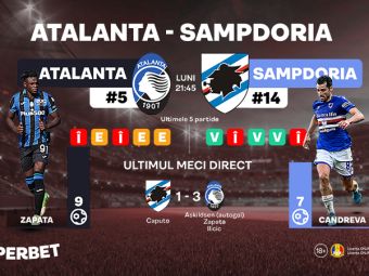 (P) Atalanta &ndash; Sampdoria: Bergamascii au pierdut din viteză şi au ieşit din zona Champions&nbsp;