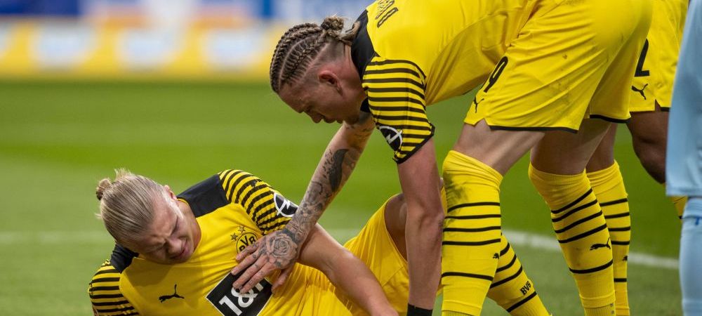 Erling Haaland accidentare haaland Borussia Dortmund Bundesliga