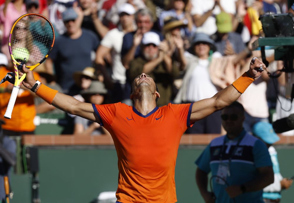 Victorie imposibilă și 16-0 în 2022! Rafael Nadal, comeback cinematografic în primul meci la Indian Wells, de la 2-5 în decisiv _8