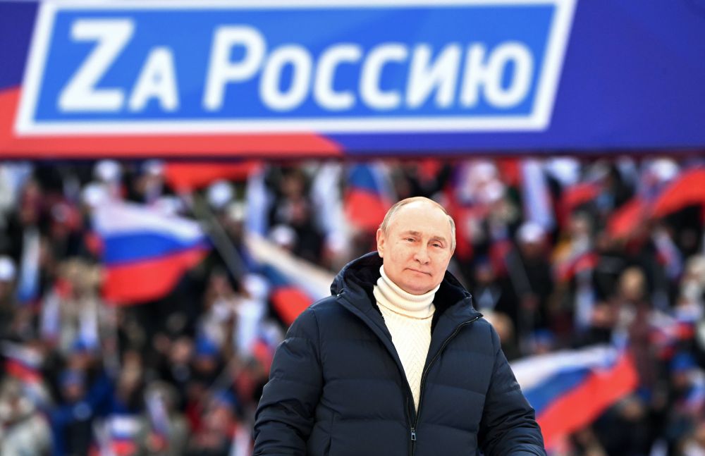 Putin, apariție de mii de dolari la un concert dedicat anexării Crimeei! Rușii au anunțat cât a costat ținuta președintelui + Discursul, întrerupt de televiziunea rusă _1