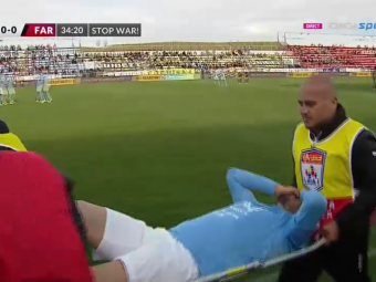 
	Accidentarea teribilă suferită de Constantin Budescu în meciul cu Farul. A fost scos pe targă de pe teren&nbsp;
