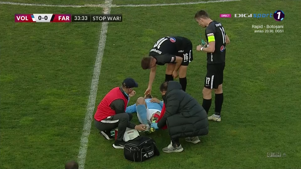 Accidentarea teribilă suferită de Constantin Budescu în meciul cu Farul. A fost scos pe targă de pe teren _5