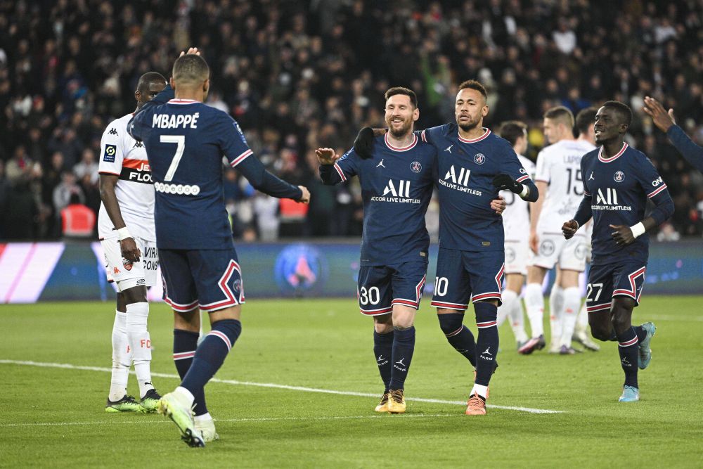Premieră absolută în Ligue 1: primul meci în care tripleta MNM marchează în aceeași partidă! PSG, victorie clară cu Lorient_4
