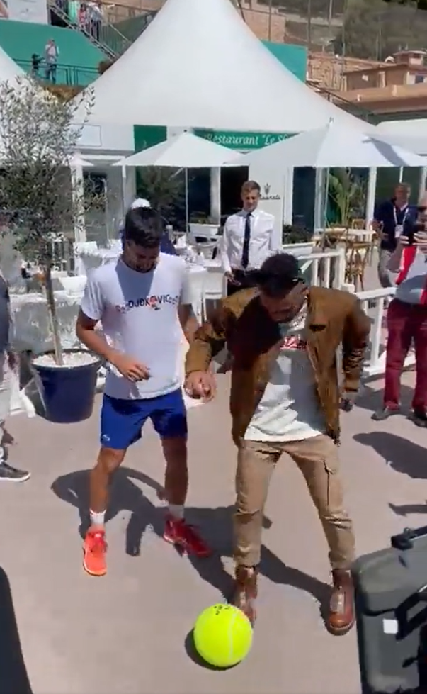 Un nou 'diamant' la PSG?! :) Novak Djokovic a făcut spectacol cu Neymar și Verratti la Monte Carlo _4
