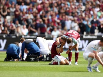 
	Accidentare horror în Premier League! I-a rupt piciorul adversarului, iar apoi a izbucnit în lacrimi în mijlocul terenului&nbsp;
