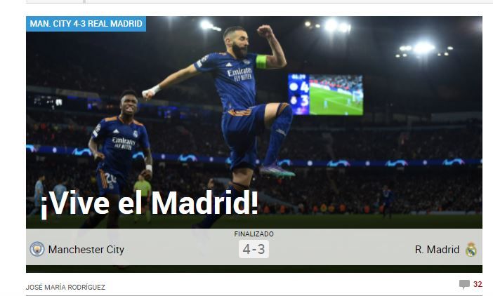„Madridul trăiește!” / „Un mare spectacol!” Reacția presei internaționale după Manchester City - Real Madrid 4-3_6