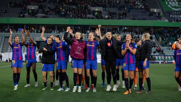 
	Echipa feminină a Barcelonei, a doua finală Women&#39;s Champions League consecutivă! A pierdut returul cu Wolfsburg, dar rezultatul din tur a făcut diferența&nbsp;
