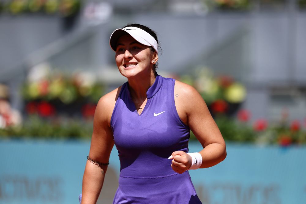 Bianca Andreescu a făcut spectacol la Madrid! A învins-o fără drept de apel pe finalista Australian Open 2022, favorita cu numărul șase a turneului _6