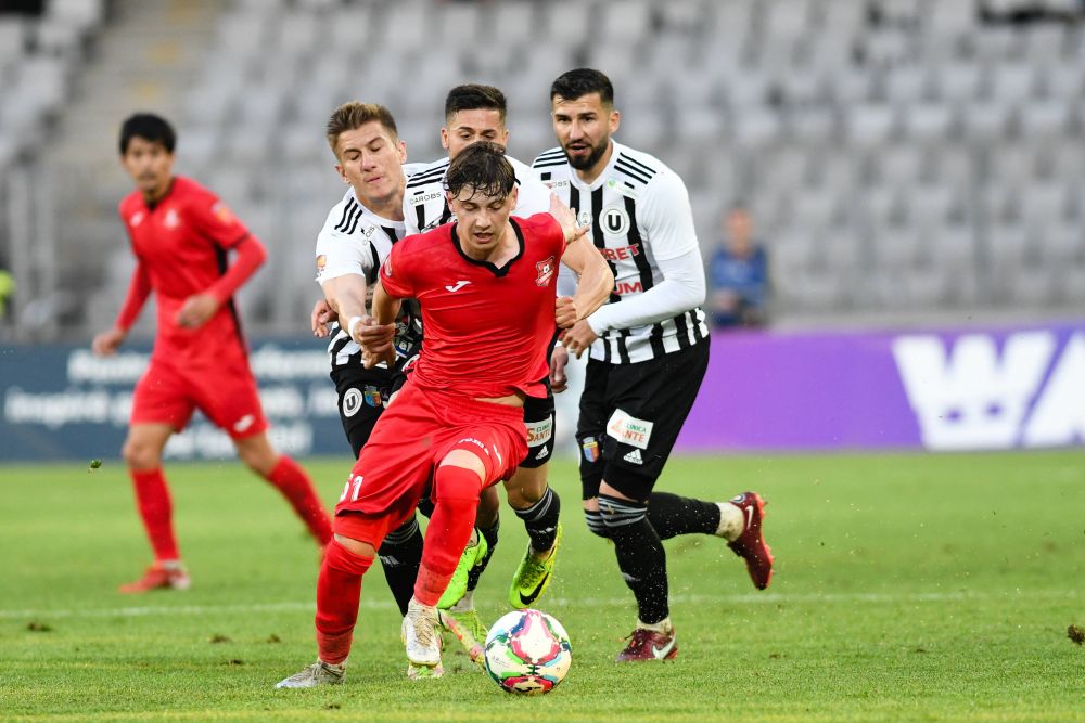 Universitatea Cluj - Hermannstadt 1-2. Sibienii câștigă pe Cluj Arena și  sunt cu un picior în Liga 1