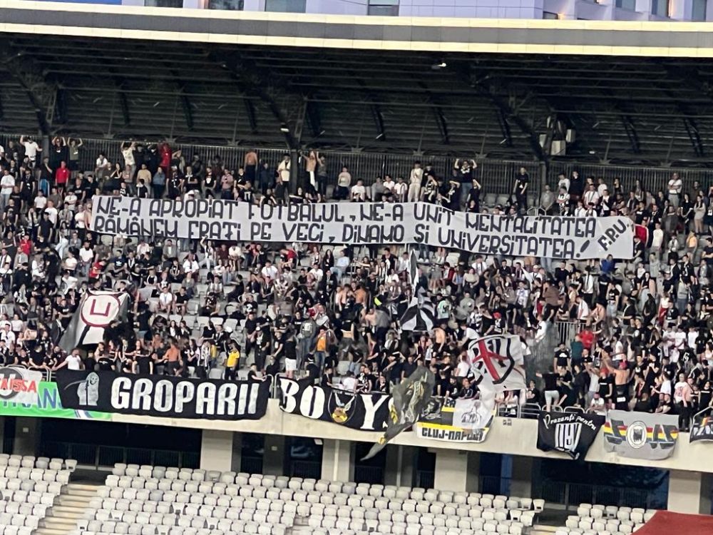 „Prestația voastră e de carnaval!” / „Degeaba aveți orgasme, t***e masculine!” Mesajele afișate de fanii lui U Cluj și Dinamo _8