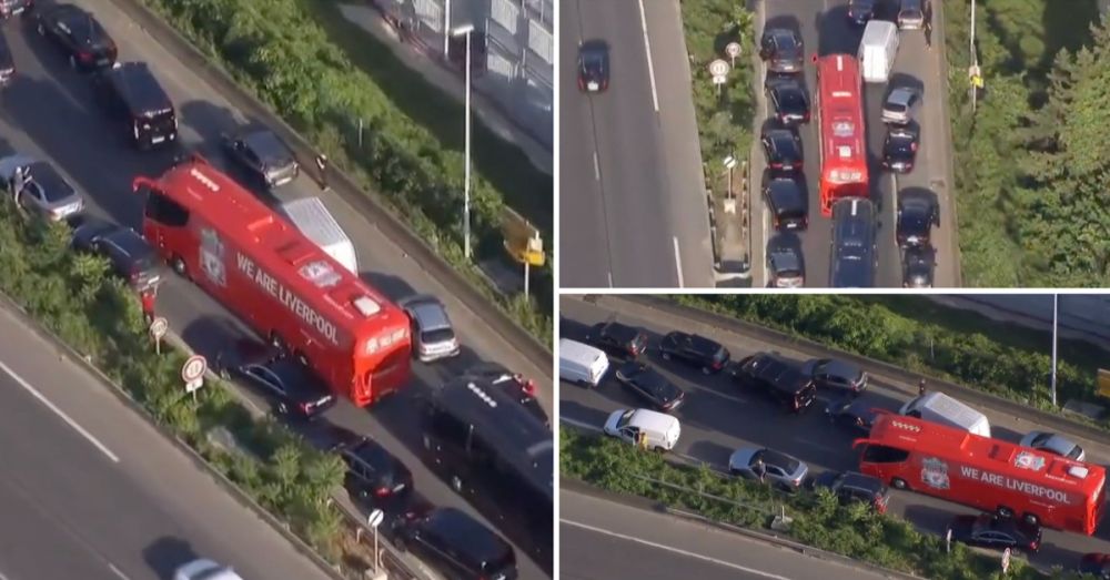 Imagini incredibile înaintea finalei de la Paris! Autocarul lui Liverpool, blocat în trafic: "Cum este posibil așa ceva?"_4