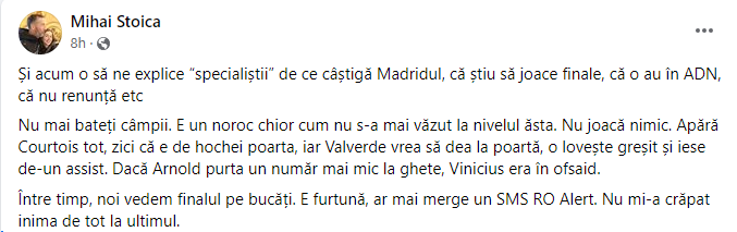 Mihai Stoica, dur cu Real Madrid după ce a câștigat trofeul Champions League: „Nu mai bateți câmpii! E un noroc chior!”_2