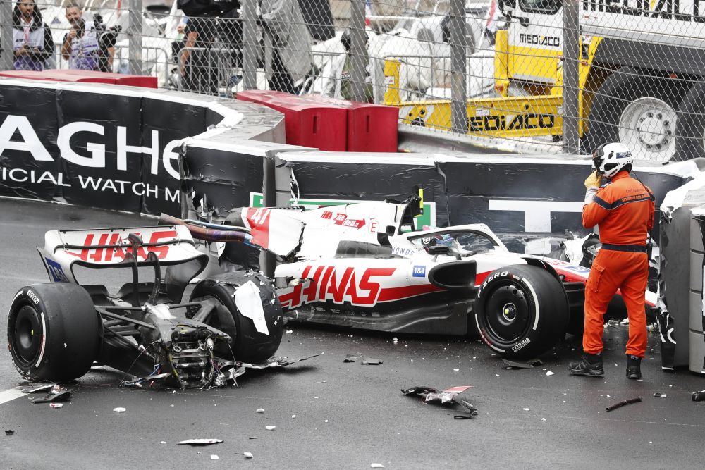 Accident înspăimântător pentru Mick Schumacher! Monopostul său s-a rupt în două la Monaco_2