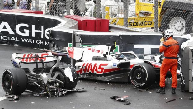
	Accident înspăimântător pentru Mick Schumacher! Monopostul său s-a rupt în două la Monaco
