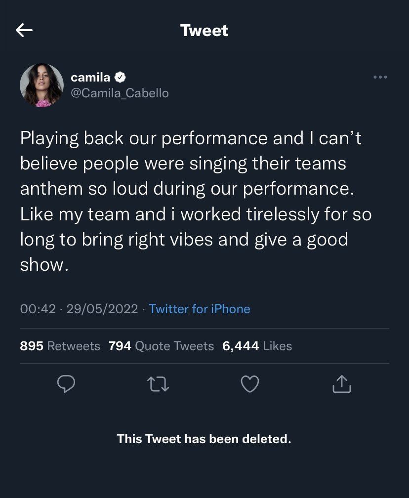 Camila Cabello a reacționat după ce a fost huiduită în finala Champions League, dar a șters postarea: „Nu pot să cred!” _33