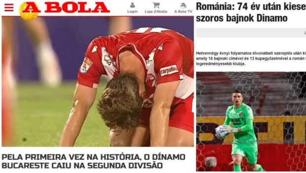 
	&bdquo;Noapte tragică!&rdquo; Ce scrie presa străină, din Portugalia până în Indonezia, despre &bdquo;retrogradarea istorică&rdquo; a lui Dinamo
