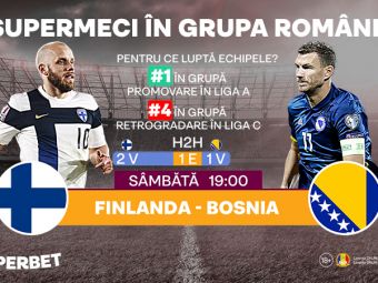 
	Start meciuri în grupa României din Liga Națiunilor! Finlanda versus Bosnia se joacă sâmbătă de la 19:00 (P)
