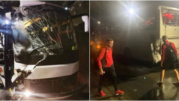 Accident auto grav în care a fost implicată naționala Bulgariei! Două autocare s-au ciocnit la Tbilisi! Un jucător a fost dus la spital&nbsp;