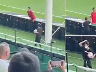 
	Reacția genială a băiatului de mingi cu care Ronaldo a bătut palma în timpul unui meci. Imaginile s-au viralizat în timp record

