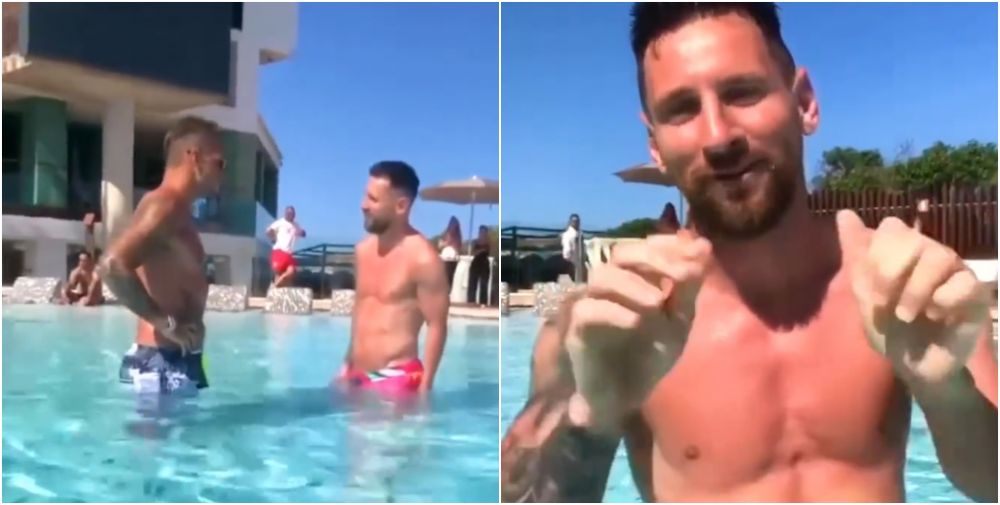 „Leo, iartă-mă, poți face un video pentru copiii mei?” L-a văzut pe Messi în piscină și s-a dus direct la el! Cum a răspuns _4