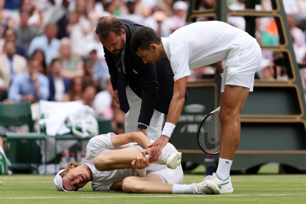 Faza anului la Wimbledon: Novak Djokovic „a zburat” pe teren! Celebrarea punctului câștigat, marcă înregistrată 'Nole'_1