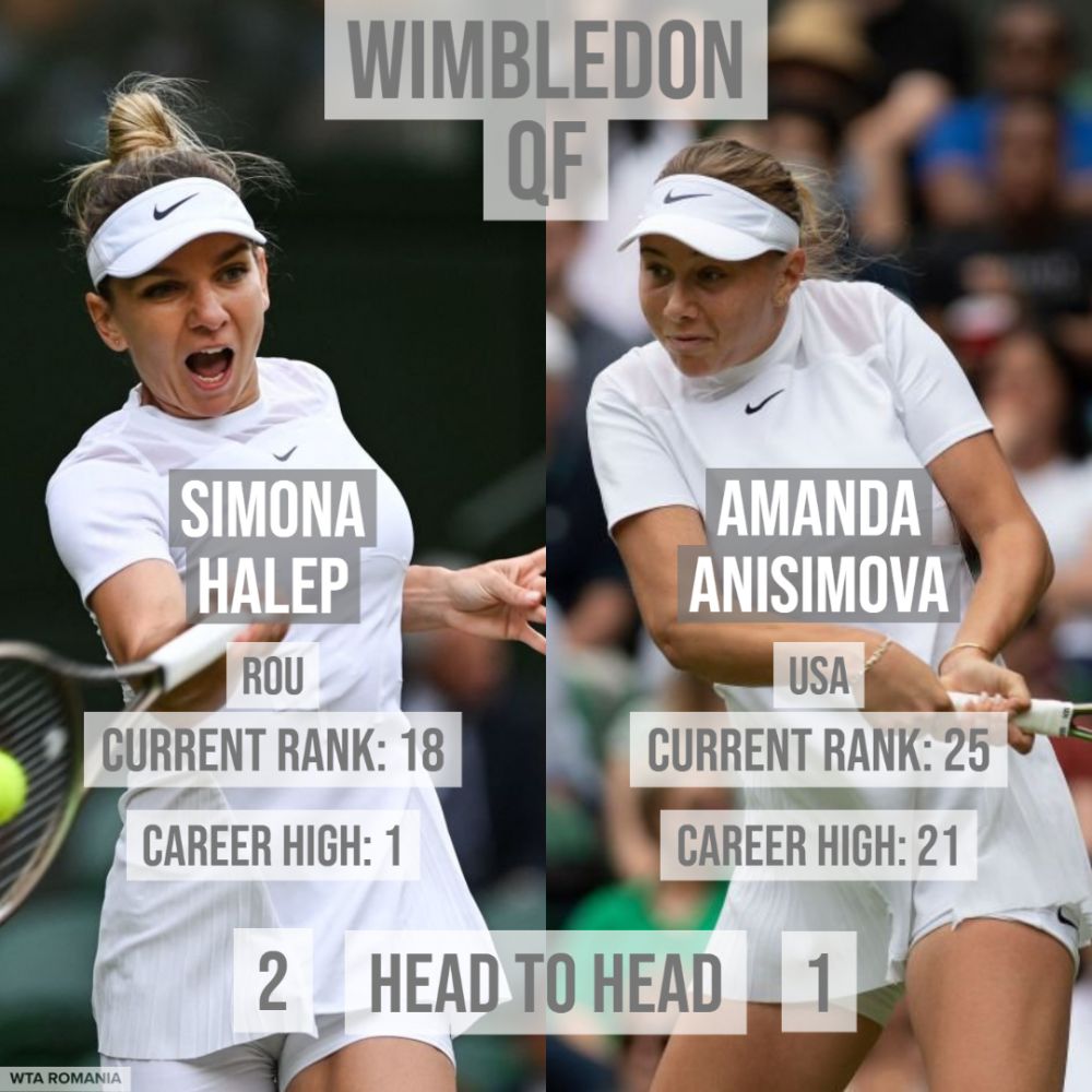 Simona Halep - Amanda Anisimova 6-2, 6-4. Victorie istorică: Halep, pentru a treia oară în semifinale la Wimbledon! _22
