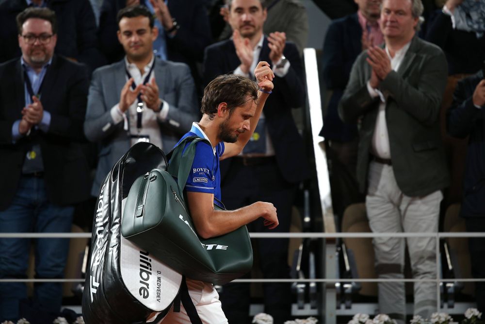 Ce a făcut Daniil Medvedev, număr 1 ATP și interzis la Wimbledon, în timpul finalei dintre Djokovic și Kyrgios _19