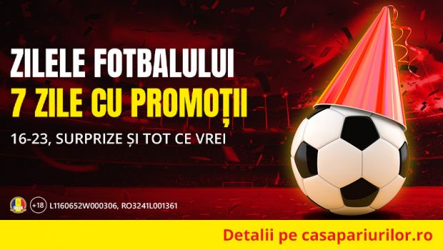 
	(P) Casa fotbalului românesc! 7 zile de promoții și surprize online
