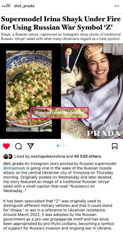 Irina Shayk, în centrul scandalului după ce și-a postat salata pe care o mânca! Fosta iubită a lui Ronaldo, acuzată că susține Rusia + Reacția rusoaicei _3