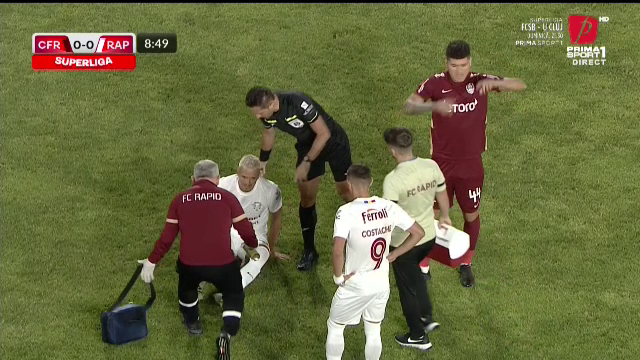 Ce ghinion pentru Rapid! Trei accidentări în doar 36 de minute contra lui CFR Cluj_2
