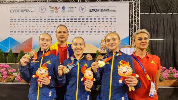 FOTE 2022: aur pe echipe la gimnastică feminină pentru România!