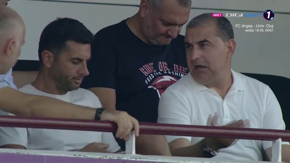 Nicolae Dică, „antena” lui Gigi Becali?! Antrenorul de la FCSB, surprins în tribune la FC Argeș - U Cluj, după anunțul patronului că îl vrea pe Ișfan _1
