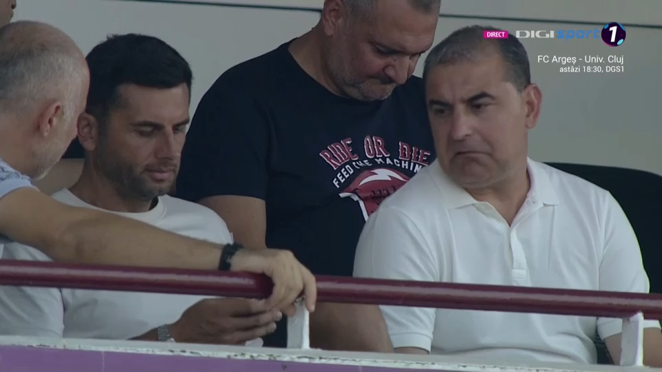 Nicolae Dică, „antena” lui Gigi Becali?! Antrenorul de la FCSB, surprins în tribune la FC Argeș - U Cluj, după anunțul patronului că îl vrea pe Ișfan _2